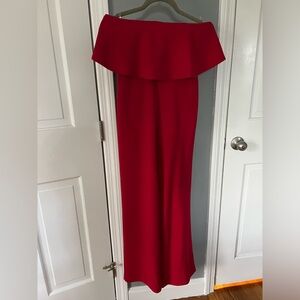 Red strapless pant Onesie